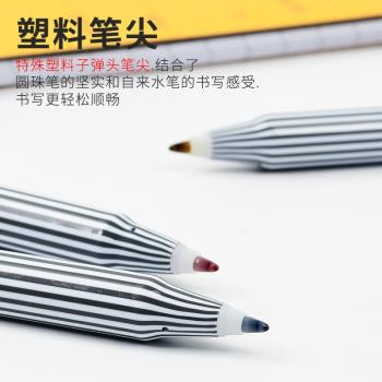 百樂（PILOT）BL-5M條紋走珠筆中性筆簽字筆0.8mm超順滑水筆3支裝