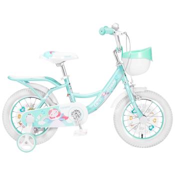上海永久兒童自行車女童款帶輔助輪3-6-9歲小女孩腳踏單車16/18寸