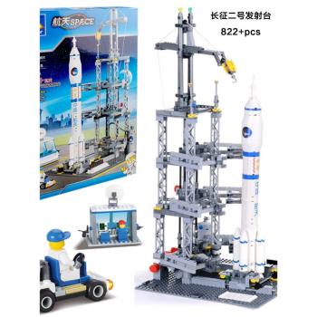 開智神州十號航天積木6-14歲兒童長徵七號拼裝玩具科學啟蒙飛機