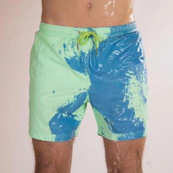 Beach Shorts Men Magical Color Change Swimming Short Trunks
