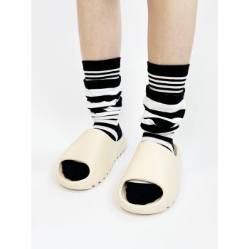 襪子女歐美小眾設計雙層拼接襪子