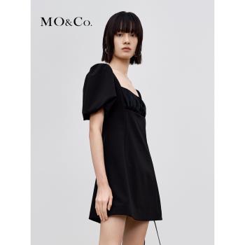 MOCO2022泡泡袖小黑裙