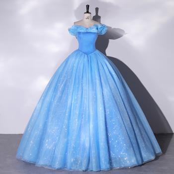 迪士尼公主藝考禮服拍照蓬蓬裙