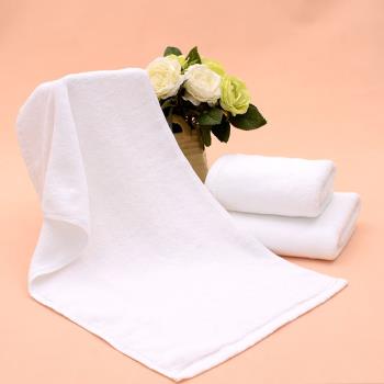 廠家批發 賓館酒店純棉加厚型白毛巾 美容院面巾足療洗浴成人毛巾