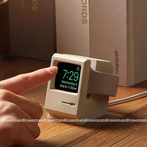 適用蘋果手表AppleWatch充電支架iwatch通用硅膠桌面復古充電底座