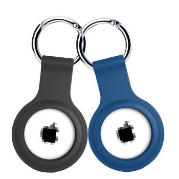 適用蘋果AirTag追蹤定位防丟器配件鑰匙扣掛繩軟硅膠保護套行李牌