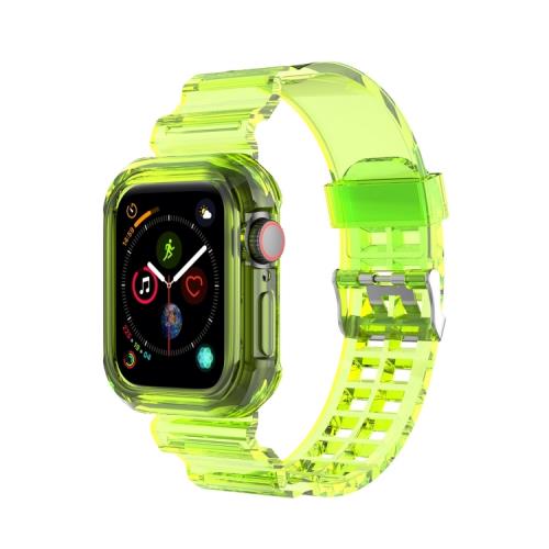 適用蘋果Ultra手表透明表帶Apple watch4/5/6/7/8一體冰川保護套