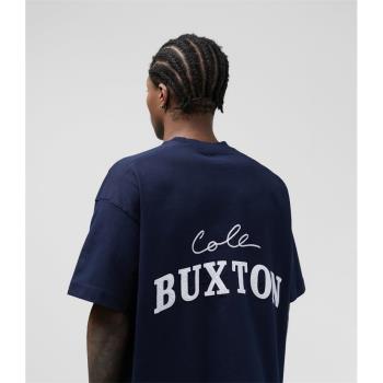 Cole Buxton 極簡字母logo標語貼布刺繡男女情侶美潮流行夏季短袖
