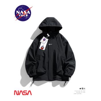NASA秋季連帽機能防風夾克外套