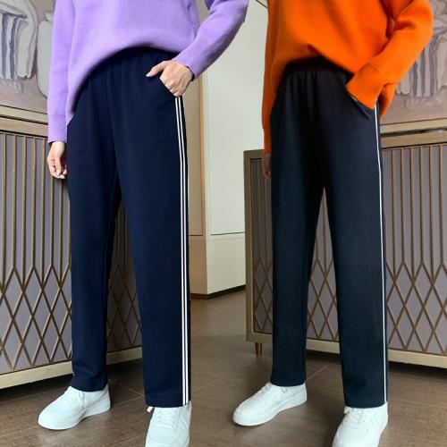 校褲男女學生校服長褲一道杠兩條杠白條初中生小學運動褲班服褲子