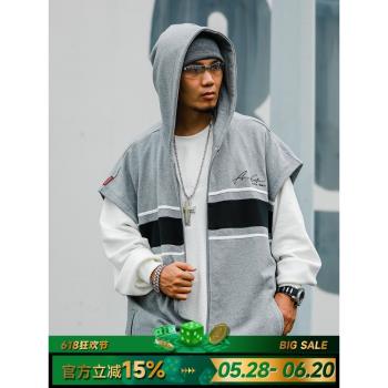 Acusa Jeans休閑連帽毛圈馬甲