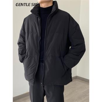 2024年新款立領羽絨服男士外套短款冬季加厚輕薄白鴨絨夾克棉衣服