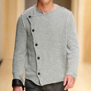 2022 men sweater knit歐美爆款春秋休閑套頭修身針織衫毛衣男潮