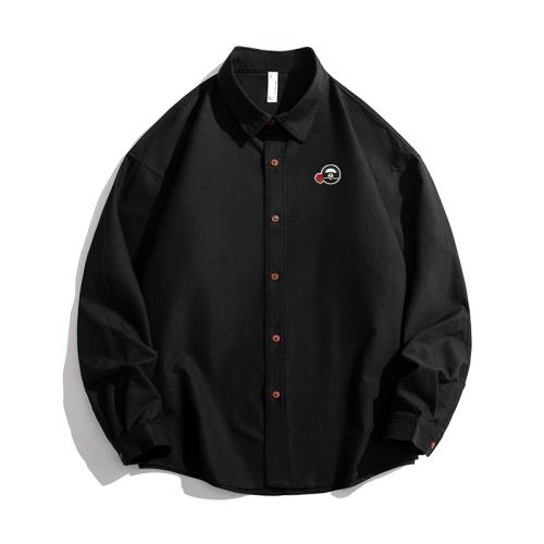 BAPE DUCK男裝襯衫長袖男秋季日系cityboy廓形襯衣情侶款休閑上衣