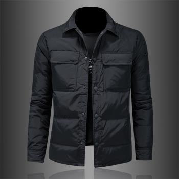 翻領潮流帥氣個性修身保暖羽絨服