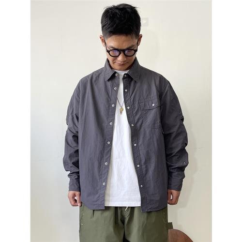24秋裝新品日潮工裝多口袋復古機能襯衫夾克外套男襯衣HARCTAMY