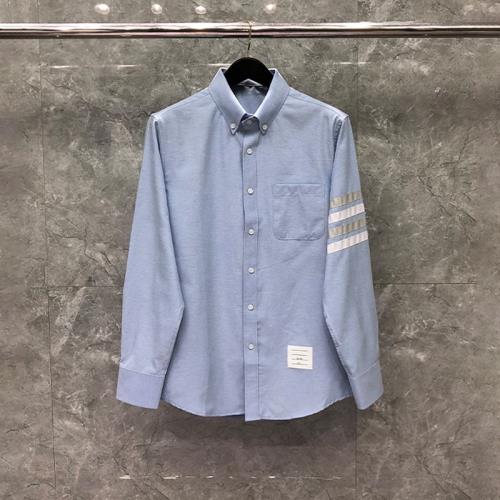 TB襯衫男長袖修身經典基礎款四條杠牛津紡男女情侶款休閑外套潮牌