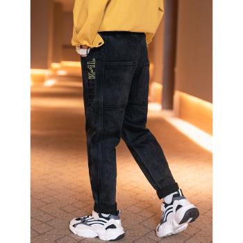 春季韓版新款中大童洋氣牛仔褲
