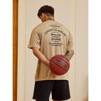 潮牌BOK新款t恤印花短袖美式籃球
