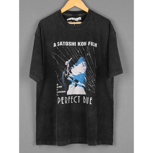 未麻的部屋Perfect Blue短袖金敏80S動漫純棉水洗美式休閑復古T恤|T恤