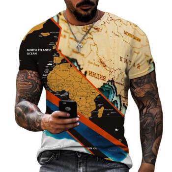 Harajuku Map 3D Print Mens T-Shirt原宿地圖 3D 印花男士 T 恤