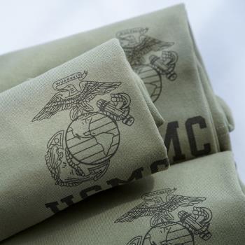 USMC新款純棉男士復古短袖t恤