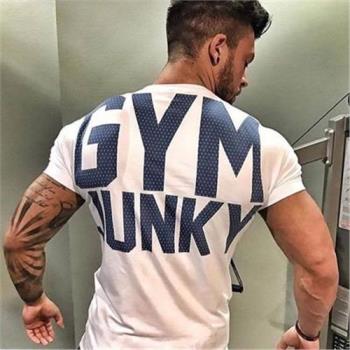 2021new mens fashion gym sport t-shirts male fitness tops