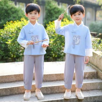 寶寶棉麻兒童長袖周歲禮服唐裝