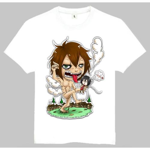 attack on titan T-shirt 進擊的巨人 T恤 歐美潮流T恤 動漫T恤