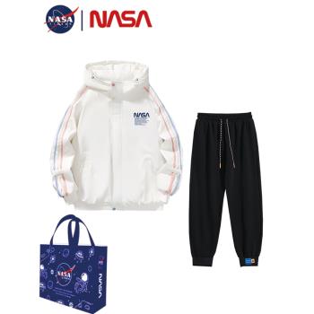 NASA春秋季寬松情侶加棉夾克防風