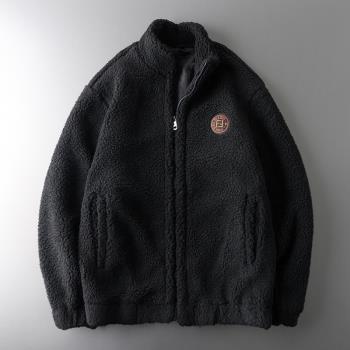搖粒絨冬季羊羔毛尾單衛衣外套