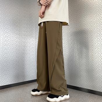 美式男款韓版設計感休閑闊腿褲