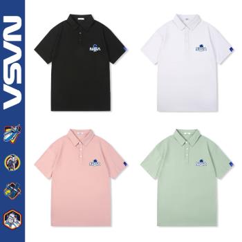NASA聯名學生半袖情侶裝polo衫