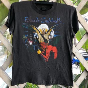Black Sabbath黑色安息日樂隊vintage美式復古短袖潮流純棉T恤男