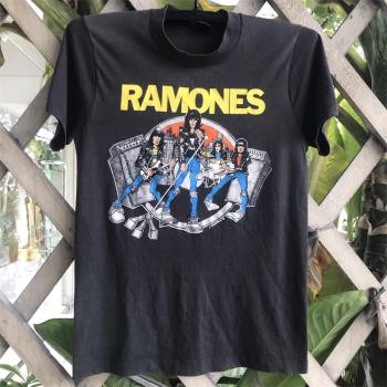 Ramones雷蒙斯樂隊搖滾朋克小眾設計感街頭潮流短袖男女慵懶風T恤