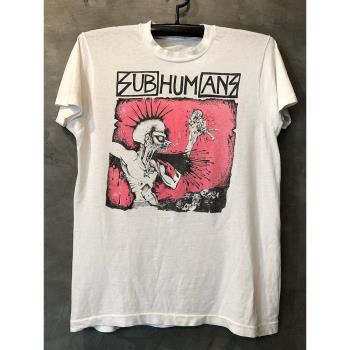 Subhumans樂隊西海岸高街搖滾chic嘻哈vintage復古短袖男女T恤潮