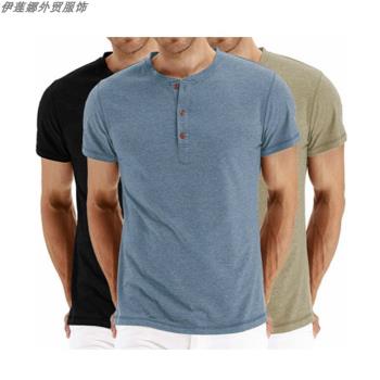 tshirts for men summer tops man t shirt 亨利領男短袖 T恤衫
