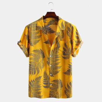 summer men hawaiian shirts men t shirts shirt men cotton 男