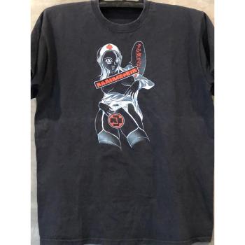 Rammstein德國戰車樂隊美式高街vintage復古潮牌短袖男女情侶T恤