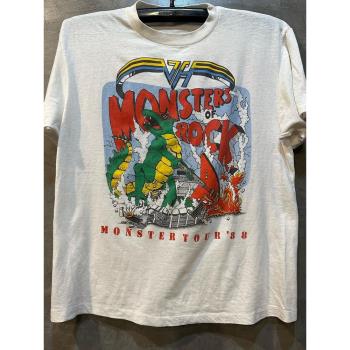Monsters Of Rock老牌金屬搖滾樂隊周邊短袖vintage美式復古T恤男
