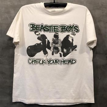 Beastie Boys野獸男孩樂隊高街vibe人像復古印花短袖男女純棉T恤