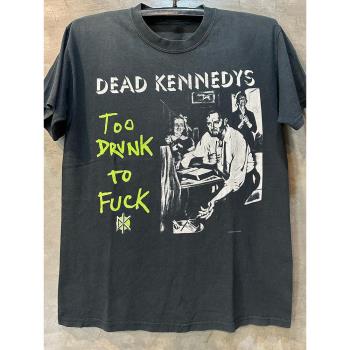 Dead Kennedys死肯尼迪樂隊歐美古著感潮牌短袖oversize休閑T恤男