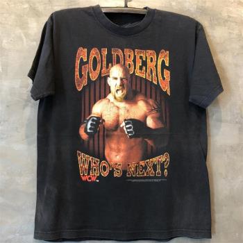 Goldberg高柏WWF摔角手人像痞帥vintage復古潮流短袖美式質感T恤
