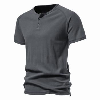 男潮250g純棉彈力短袖健身T恤