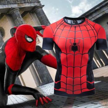 蜘蛛俠緊身衣英雄遠征Cosplay服裝復仇者聯盟4漫威4同款T恤短袖