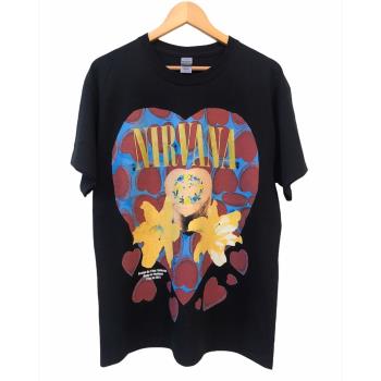 涅槃樂隊Nirvana1993In Utero歌曲Heart-Shaped Box重磅短袖T恤