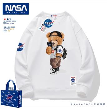 NASA潮牌聯名小熊春秋卡通衛衣