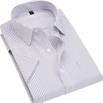 Polo collar slim fitting short sleeved shirt翻領修身短袖襯衫