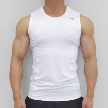 MensT-shirt男士運動背心圓領修身上衣跑步訓練健身無袖衫坎肩