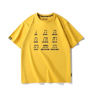 作者五線譜音符短袖學生練琴T恤